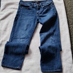 Express Dark Blue Straight Leg Girls Jeans